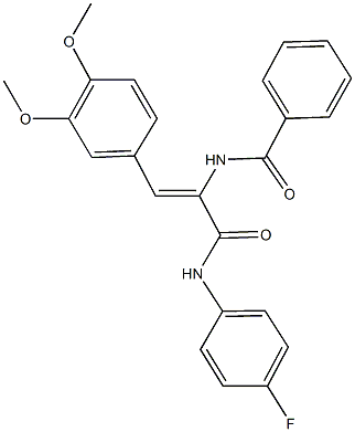 325729-97-3 N-{2-(3,4-dimethoxyphenyl)-1-[(4-fluoroanilino)carbonyl]vinyl}benzamide