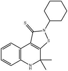 2-cyclohexyl-4,4-dimethyl-4,5-dihydroisothiazolo[5,4-c]quinoline-1(2H)-thione|