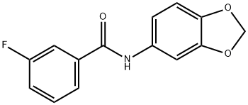 N-(1,3-benzodioxol-5-yl)-3-fluorobenzamide Struktur