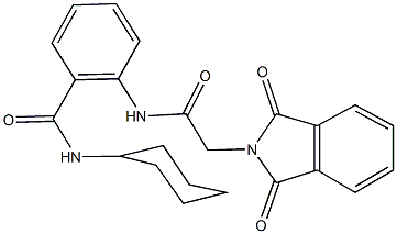 N-cyclohexyl-2-{[(1,3-dioxo-1,3-dihydro-2H-isoindol-2-yl)acetyl]amino}benzamide Structure