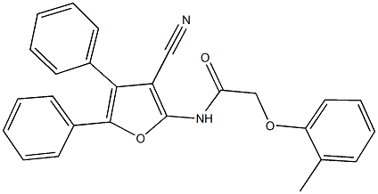 N-(3-cyano-4,5-diphenyl-2-furyl)-2-(2-methylphenoxy)acetamide Structure