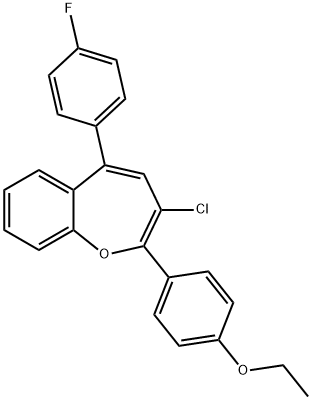 3-chloro-2-(4-ethoxyphenyl)-5-(4-fluorophenyl)-1-benzoxepine,325743-36-0,结构式