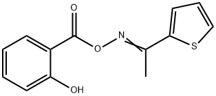 1-(2-thienyl)ethanone O-(2-hydroxybenzoyl)oxime Structure