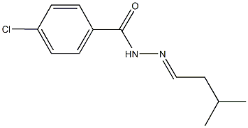 4-chloro-N'-(3-methylbutylidene)benzohydrazide Struktur