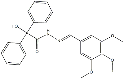 2-hydroxy-2,2-diphenyl-N'-(3,4,5-trimethoxybenzylidene)acetohydrazide 结构式