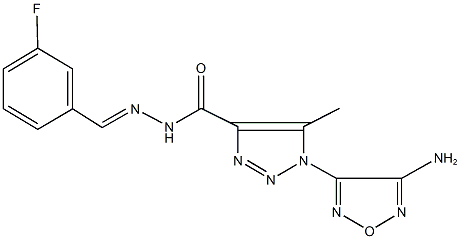 1-(4-amino-1,2,5-oxadiazol-3-yl)-N'-(3-fluorobenzylidene)-5-methyl-1H-1,2,3-triazole-4-carbohydrazide|