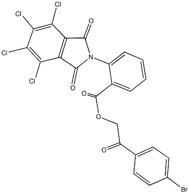 2-(4-bromophenyl)-2-oxoethyl 2-(4,5,6,7-tetrachloro-1,3-dioxo-1,3-dihydro-2H-isoindol-2-yl)benzoate Structure