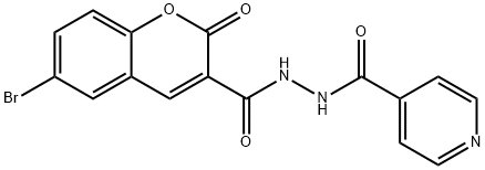 6-bromo-N'-isonicotinoyl-2-oxo-2H-chromene-3-carbohydrazide,325805-24-1,结构式