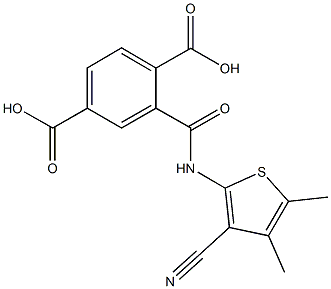 2-{[(3-cyano-4,5-dimethyl-2-thienyl)amino]carbonyl}terephthalic acid|