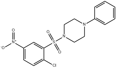 1-({2-chloro-5-nitrophenyl}sulfonyl)-4-phenylpiperazine 结构式