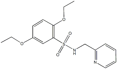 2,5-diethoxy-N-(2-pyridinylmethyl)benzenesulfonamide,325811-09-4,结构式