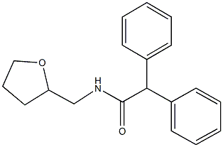 2,2-diphenyl-N-(tetrahydro-2-furanylmethyl)acetamide Structure