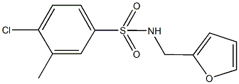 4-chloro-N-(2-furylmethyl)-3-methylbenzenesulfonamide Structure