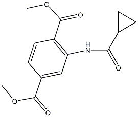 dimethyl 2-[(cyclopropylcarbonyl)amino]terephthalate Structure