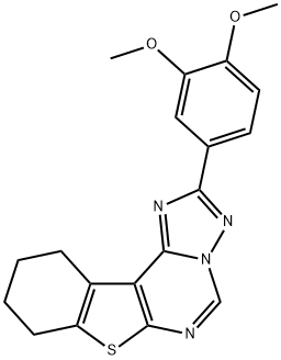 2-(3,4-dimethoxyphenyl)-8,9,10,11-tetrahydro[1]benzothieno[3,2-e][1,2,4]triazolo[1,5-c]pyrimidine Structure