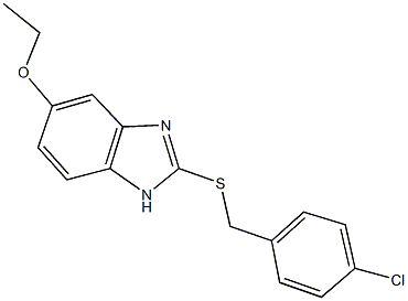 2-[(4-chlorobenzyl)sulfanyl]-1H-benzimidazol-5-yl ethyl ether,325822-29-5,结构式