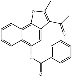 3-acetyl-2-methylnaphtho[1,2-b]furan-5-yl benzoate Struktur