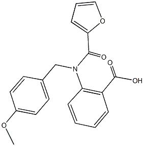 2-[2-furoyl(4-methoxybenzyl)amino]benzoic acid 结构式