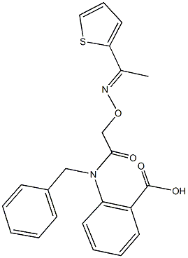 2-{benzyl[({[1-(2-thienyl)ethylidene]amino}oxy)acetyl]amino}benzoic acid|