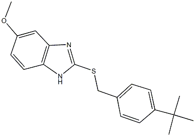 2-[(4-tert-butylbenzyl)sulfanyl]-5-methoxy-1H-benzimidazole Struktur
