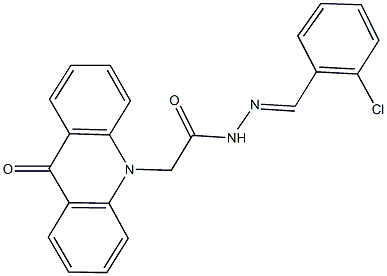 N'-(2-chlorobenzylidene)-2-(9-oxo-10(9H)-acridinyl)acetohydrazide,325825-13-6,结构式