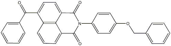 6-(phenylcarbonyl)-2-{4-[(phenylmethyl)oxy]phenyl}-1H-benzo[de]isoquinoline-1,3(2H)-dione Structure