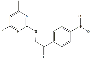 2-[(4,6-dimethyl-2-pyrimidinyl)sulfanyl]-1-{4-nitrophenyl}ethanone|