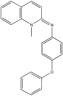 N-(1-methyl-2(1H)-quinolinylidene)-N-(4-phenoxyphenyl)amine Structure