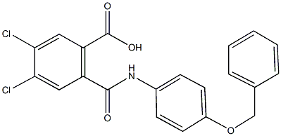 2-{[4-(benzyloxy)anilino]carbonyl}-4,5-dichlorobenzoic acid Structure