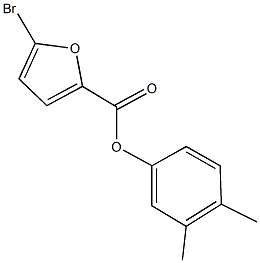 3,4-dimethylphenyl 5-bromo-2-furoate 结构式