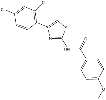 N-[4-(2,4-dichlorophenyl)-1,3-thiazol-2-yl]-4-methoxybenzamide 结构式