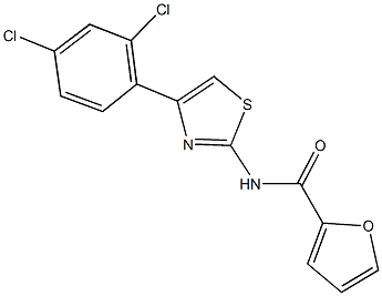 N-[4-(2,4-dichlorophenyl)-1,3-thiazol-2-yl]-2-furamide 结构式