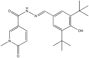 N'-(3,5-ditert-butyl-4-hydroxybenzylidene)-1-methyl-6-oxo-1,6-dihydro-3-pyridinecarbohydrazide|