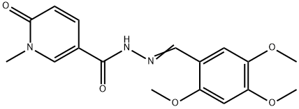 1-methyl-6-oxo-N'-(2,4,5-trimethoxybenzylidene)-1,6-dihydro-3-pyridinecarbohydrazide Struktur