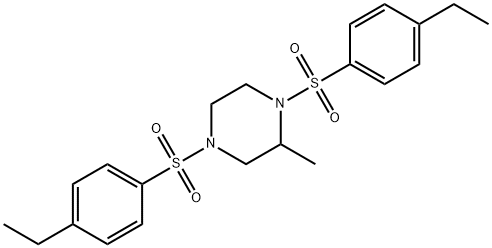 1,4-bis[(4-ethylphenyl)sulfonyl]-2-methylpiperazine 结构式