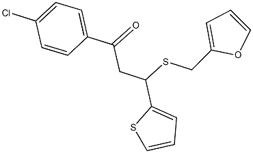 1-(4-chlorophenyl)-3-[(2-furylmethyl)sulfanyl]-3-(2-thienyl)-1-propanone,325992-87-8,结构式