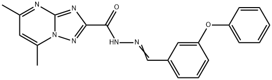 5,7-dimethyl-N'-(3-phenoxybenzylidene)[1,2,4]triazolo[1,5-a]pyrimidine-2-carbohydrazide,325997-84-0,结构式