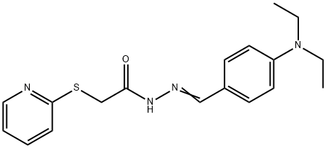 N'-[4-(diethylamino)benzylidene]-2-(2-pyridinylsulfanyl)acetohydrazide Structure