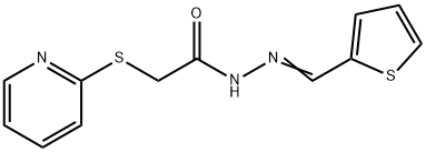 2-(2-pyridinylsulfanyl)-N'-(2-thienylmethylene)acetohydrazide 结构式