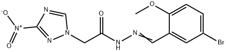 326002-80-6 N'-(5-bromo-2-methoxybenzylidene)-2-{3-nitro-1H-1,2,4-triazol-1-yl}acetohydrazide