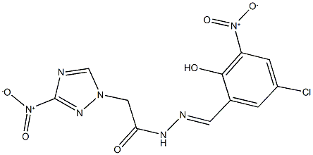 N'-{5-chloro-2-hydroxy-3-nitrobenzylidene}-2-{3-nitro-1H-1,2,4-triazol-1-yl}acetohydrazide,326002-85-1,结构式