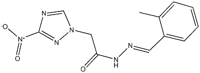 2-{3-nitro-1H-1,2,4-triazol-1-yl}-N'-(2-methylbenzylidene)acetohydrazide Structure