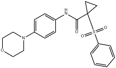 N-[4-(4-morpholinyl)phenyl]-1-(phenylsulfonyl)cyclopropanecarboxamide 结构式