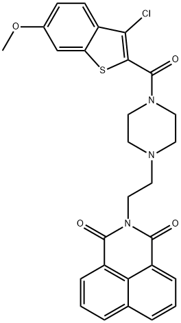 326007-74-3 2-(2-{4-[(3-chloro-6-methoxy-1-benzothien-2-yl)carbonyl]-1-piperazinyl}ethyl)-1H-benzo[de]isoquinoline-1,3(2H)-dione