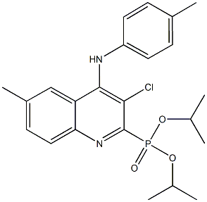 diisopropyl 3-chloro-6-methyl-4-(4-toluidino)-2-quinolinylphosphonate,326008-30-4,结构式