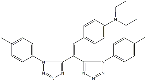 4-{2,2-bis[1-(4-methylphenyl)-1H-tetraazol-5-yl]vinyl}-N,N-diethylaniline Structure