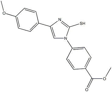 methyl 4-[4-(4-methoxyphenyl)-2-sulfanyl-1H-imidazol-1-yl]benzoate Struktur