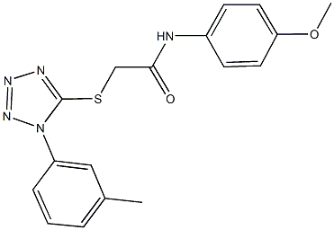 N-(4-methoxyphenyl)-2-{[1-(3-methylphenyl)-1H-tetraazol-5-yl]sulfanyl}acetamide Structure