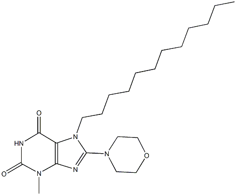 7-dodecyl-3-methyl-8-(4-morpholinyl)-3,7-dihydro-1H-purine-2,6-dione Structure