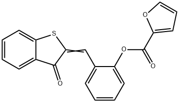 2-[(3-oxo-1-benzothien-2(3H)-ylidene)methyl]phenyl 2-furoate Struktur